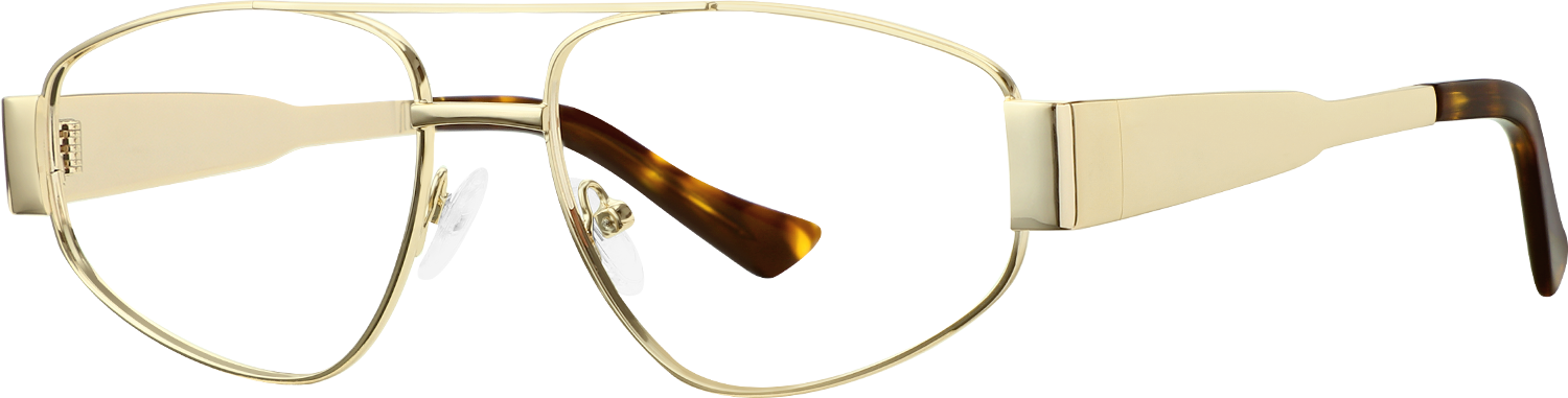 Side view of Fytoo Geometric Golden Metal Full Rim Eyeglasses