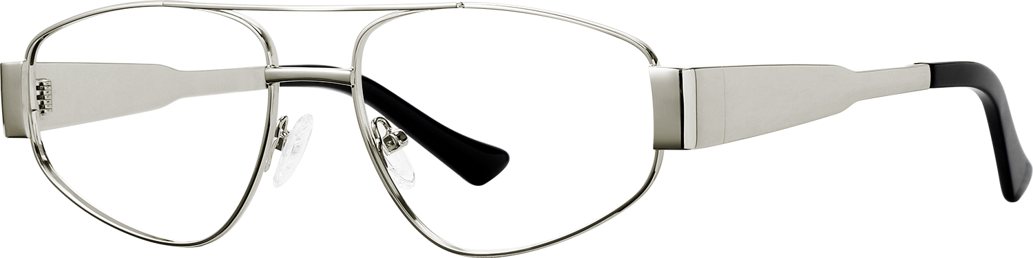 Side view of Fytoo Geometric Silver Metal Full Rim Eyeglasses