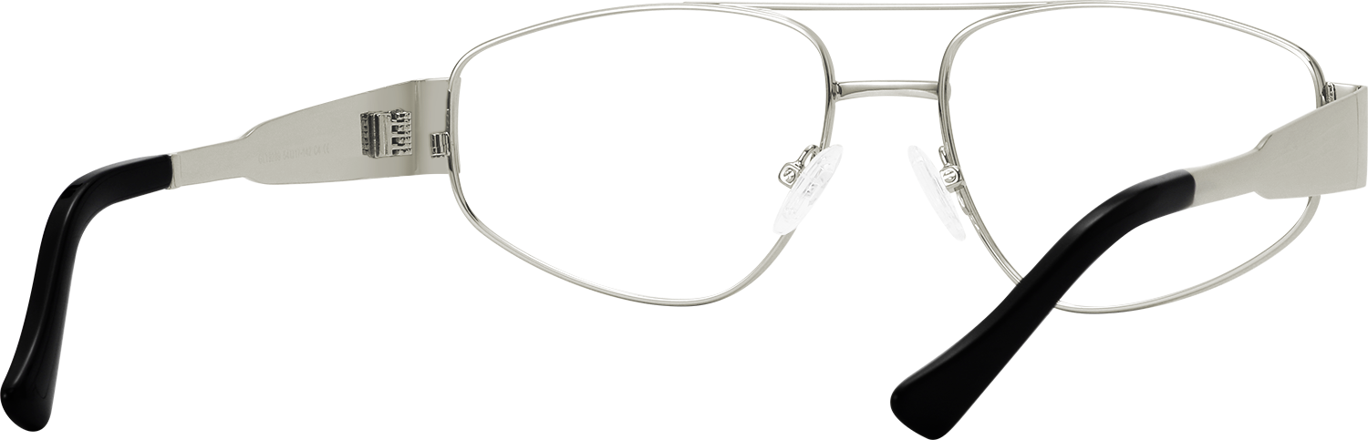Side view of Fytoo Geometric Silver Metal Full Rim Eyeglasses