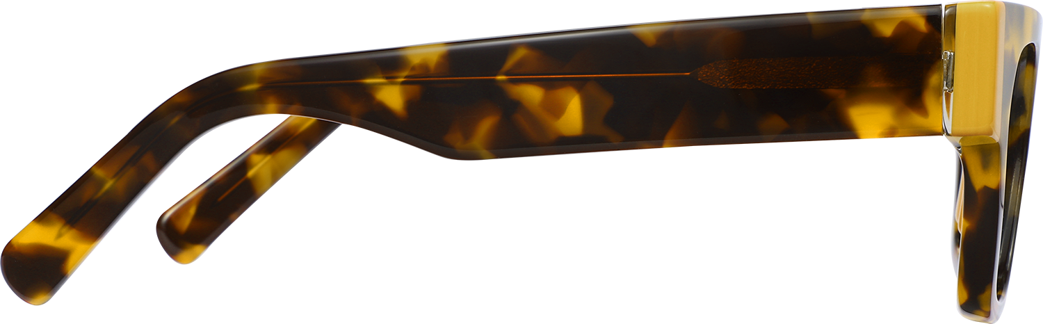 Side view of Fytoo Square Tortoiseshell Acetate Full Rim Eyeglasses