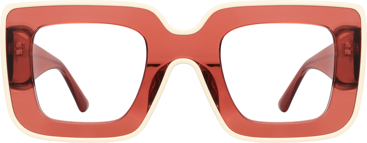 Fytoo Square Two Tone Acetate Full Rim Eyeglasses-image-FT939862-01