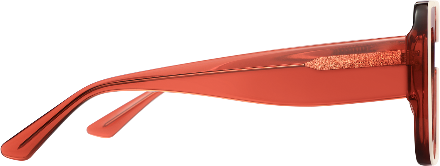 Side view of Fytoo Square Two Tone Acetate Full Rim Eyeglasses