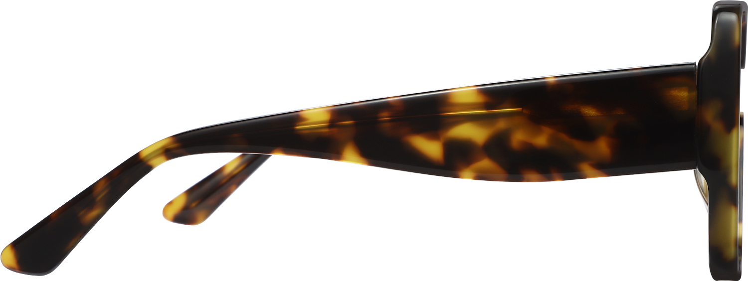 Side view of Fytoo Square Tortoiseshell Acetate Full Rim Eyeglasses