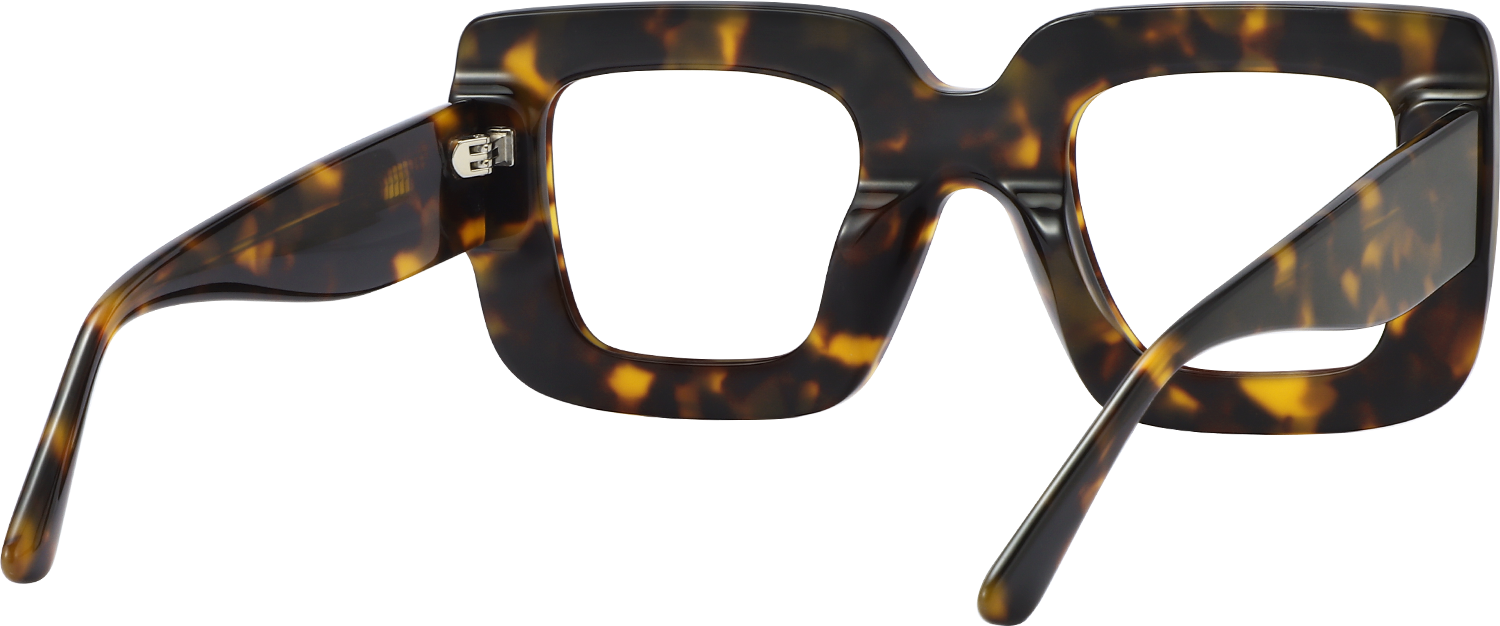 Side view of Fytoo Square Tortoiseshell Acetate Full Rim Eyeglasses