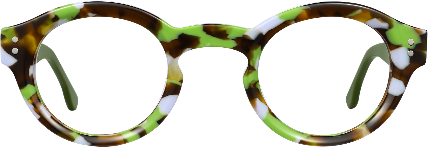 Fytoo Round Floral Acetate Full Rim Eyeglasses-image-FT940850-01