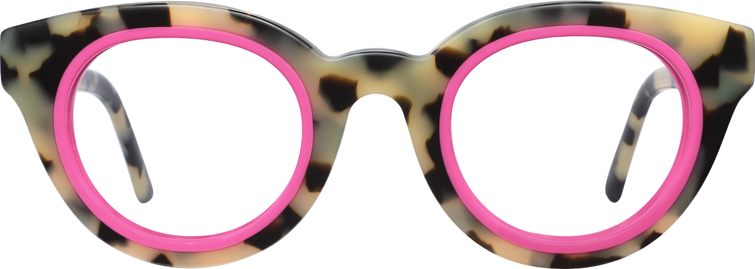 Fytoo Round Two Tone Acetate Full Rim Eyeglasses-image-FT942366-01