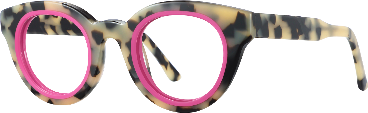 Side view of Fytoo Round Two Tone Acetate Full Rim Eyeglasses