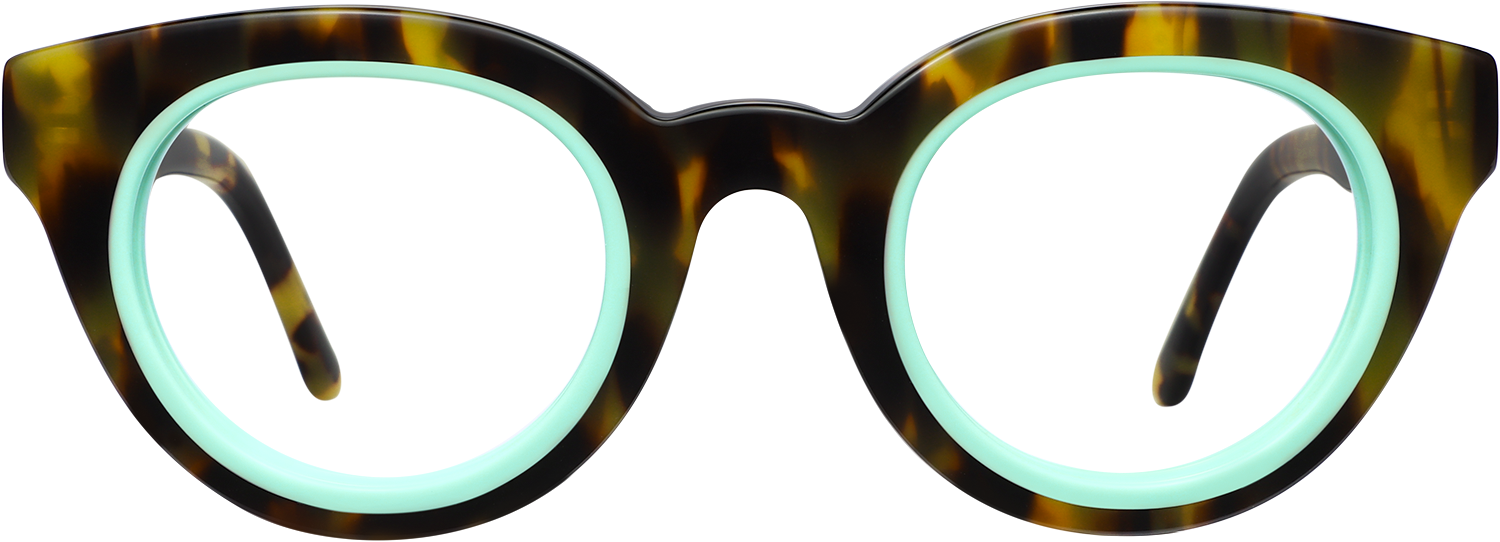 Fytoo Round Two Tone Acetate Full Rim Eyeglasses-image-FT942366-02