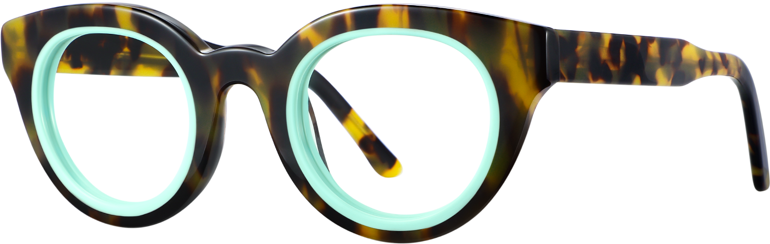Side view of Fytoo Round Two Tone Acetate Full Rim Eyeglasses