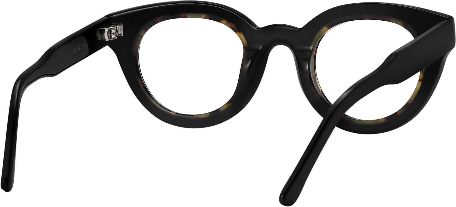 Side view of Fytoo Round Two Tone Acetate Full Rim Eyeglasses