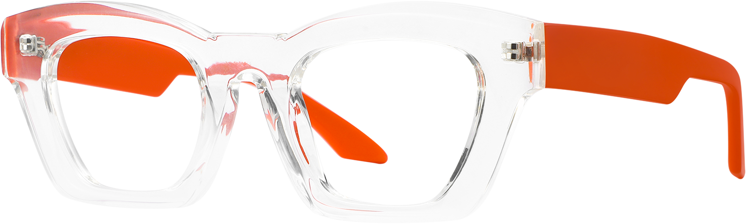 Side view of Fytoo Geometric Transparent TR90 Full Rim Eyeglasses