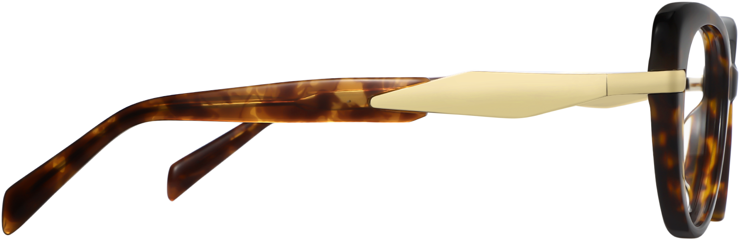Side view of Fytoo Cateye Tortoiseshell Acetate Full Rim Eyeglasses