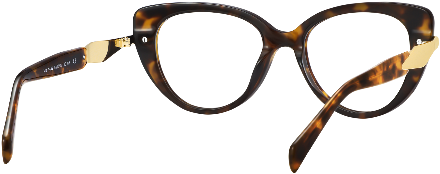 Side view of Fytoo Cateye Tortoiseshell Acetate Full Rim Eyeglasses
