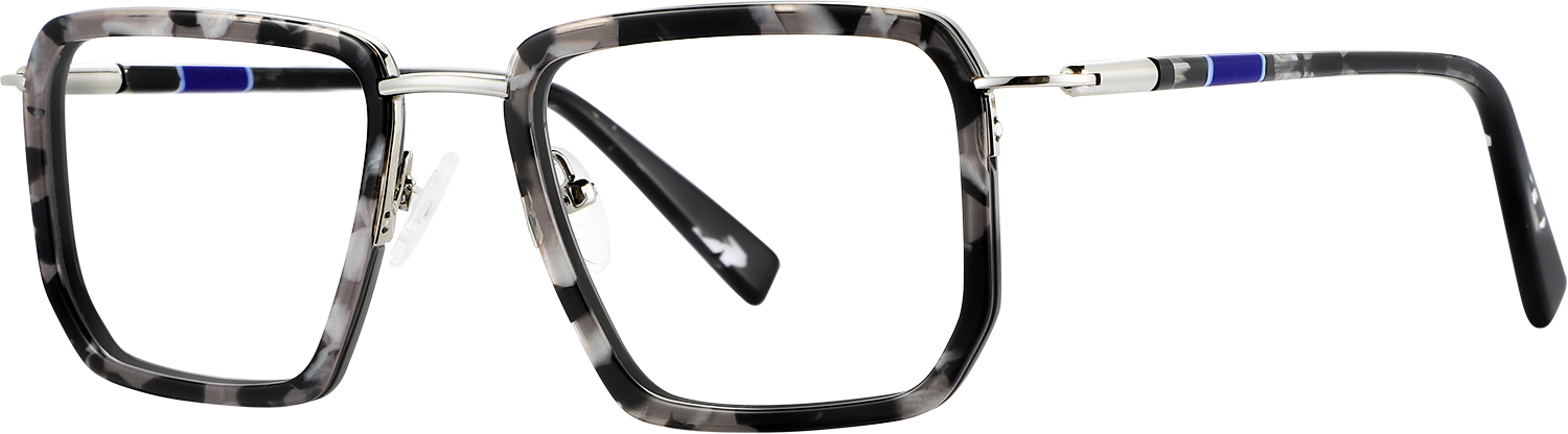 Side view of Fytoo Square Tortoiseshell Acetate Full Rim Eyeglasses