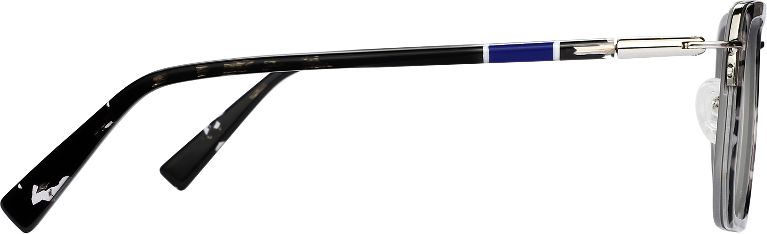 Side view of Fytoo Square Tortoiseshell Acetate Full Rim Eyeglasses