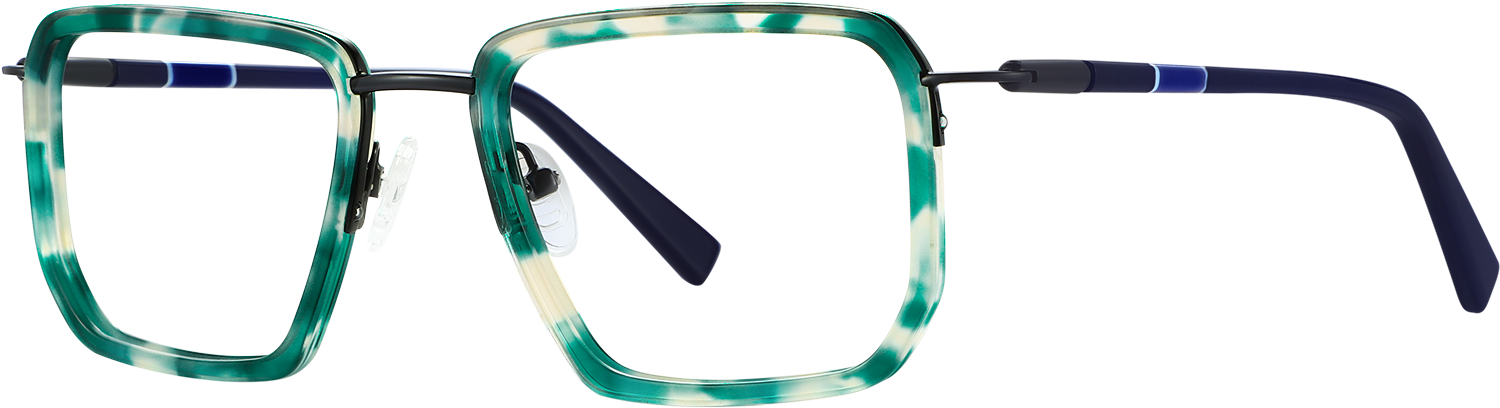 Side view of Fytoo Square Tortoiseshell Acetate Full Rim Eyeglasses
