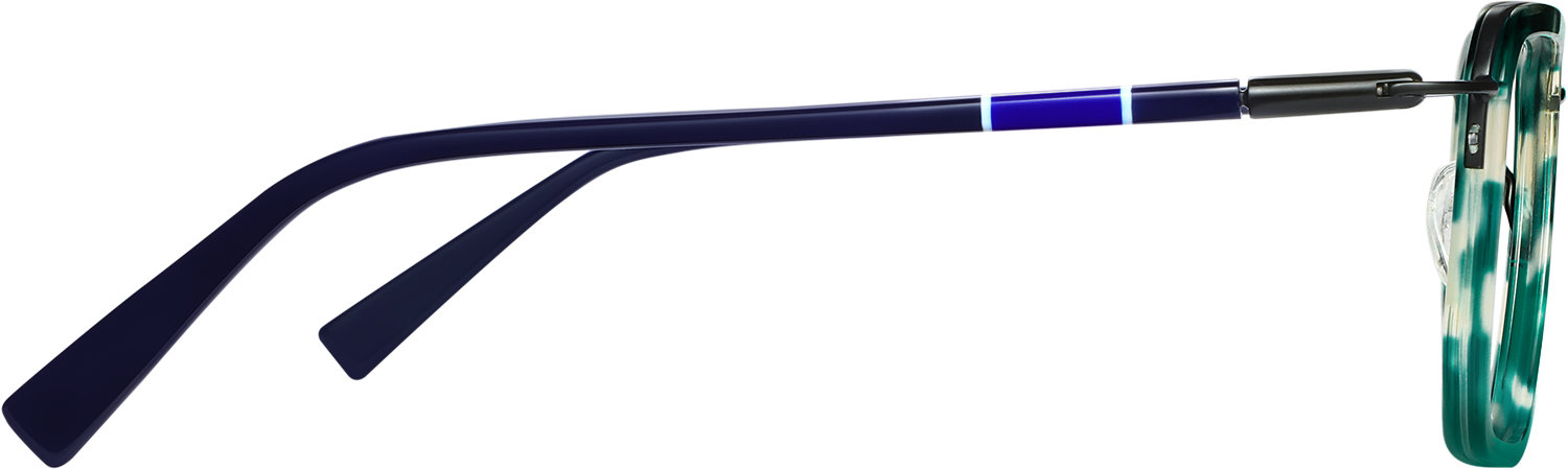 Side view of Fytoo Square Tortoiseshell Acetate Full Rim Eyeglasses