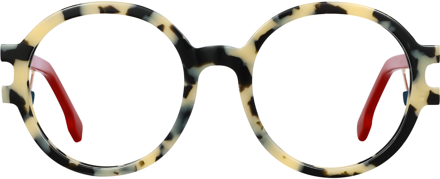 Fytoo Round Tortoiseshell Acetate Full Rim Eyeglasses-image-FT948505-01