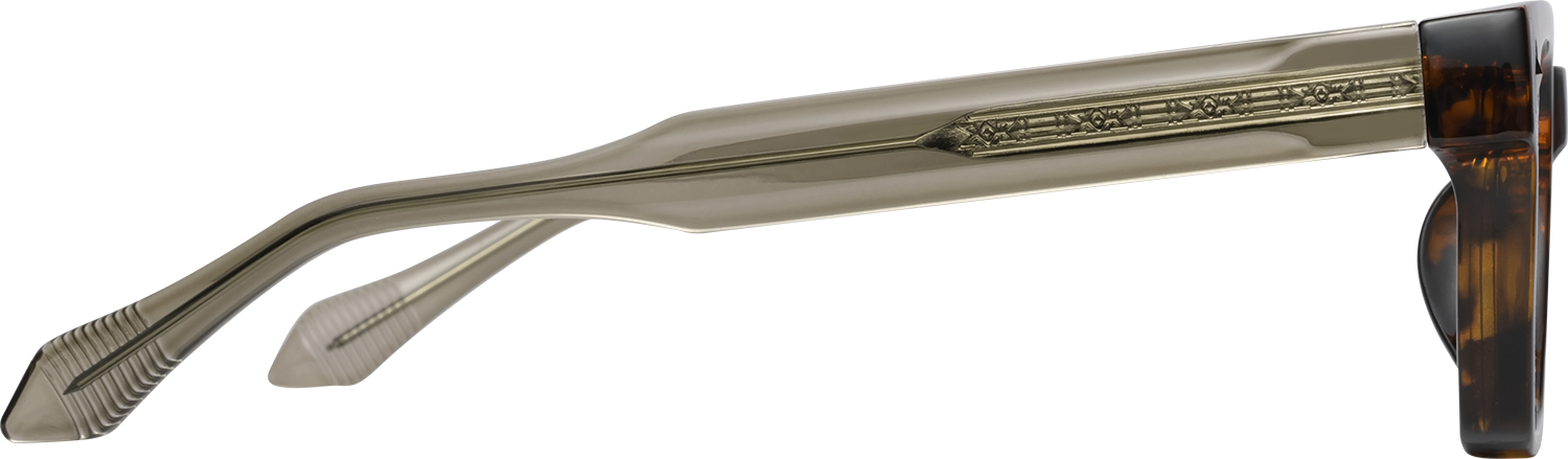 Side view of Fytoo Rectangle Tortoiseshell TR90 Full Rim Eyeglasses