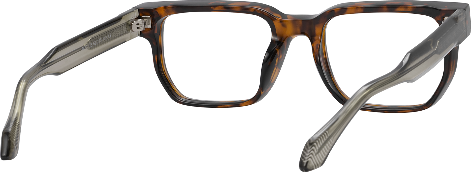 Side view of Fytoo Rectangle Tortoiseshell TR90 Full Rim Eyeglasses