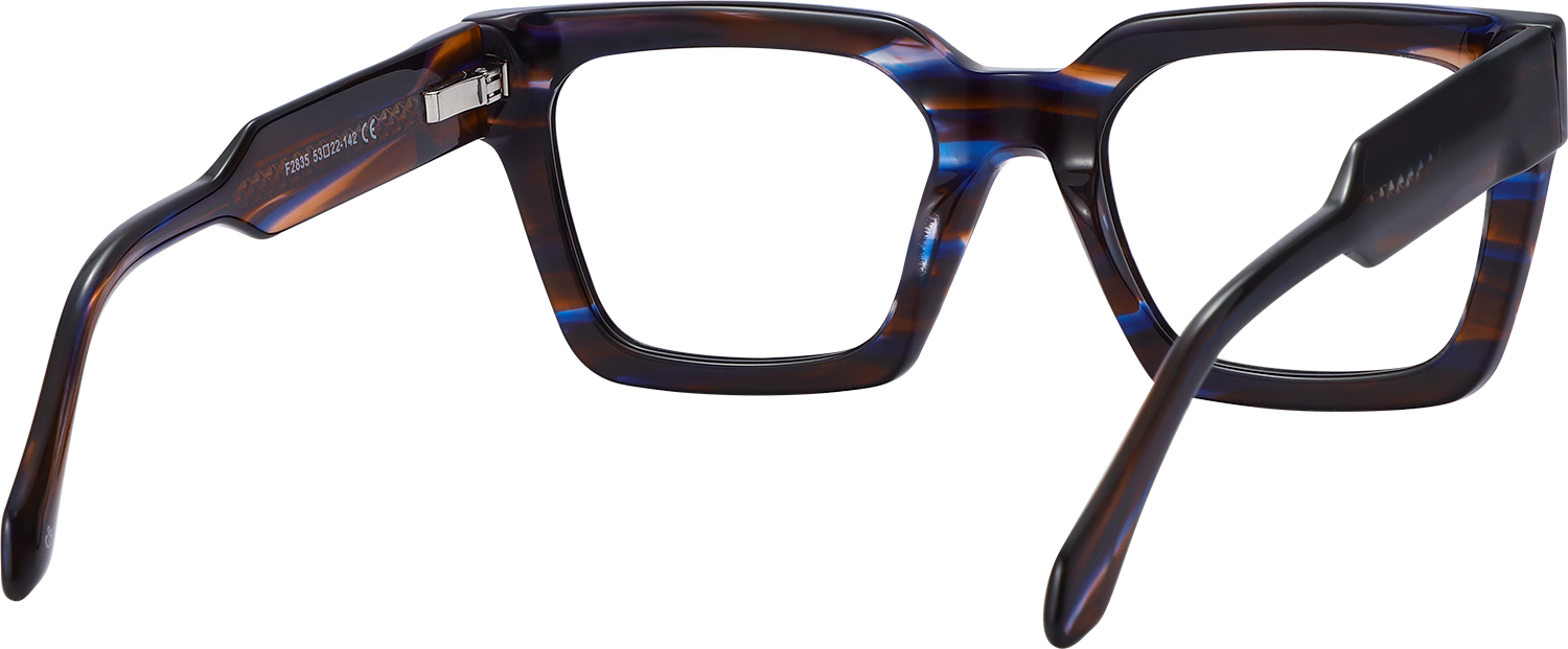 Side view of Fytoo Square Tortoiseshell Acetate Full Rim Eyeglasses