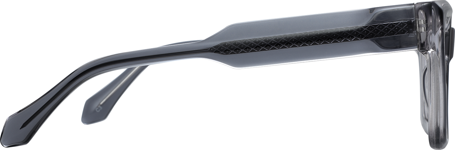 Side view of Fytoo Square Grey Acetate Full Rim Eyeglasses
