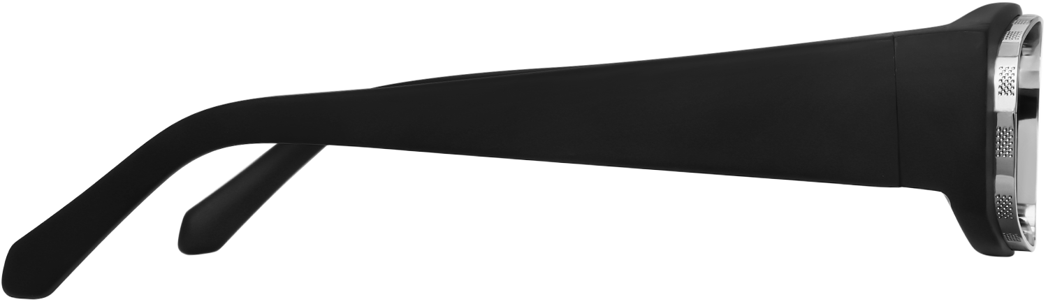 Side view of Fytoo Rectangle Black Acetate Full Rim Eyeglasses