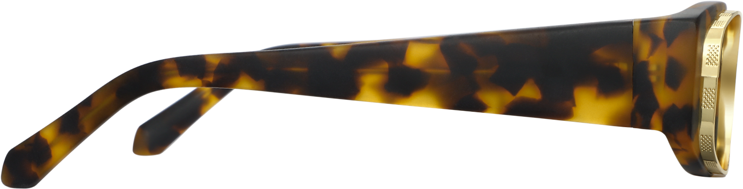 Side view of Fytoo Rectangle Tortoiseshell Acetate Full Rim Eyeglasses