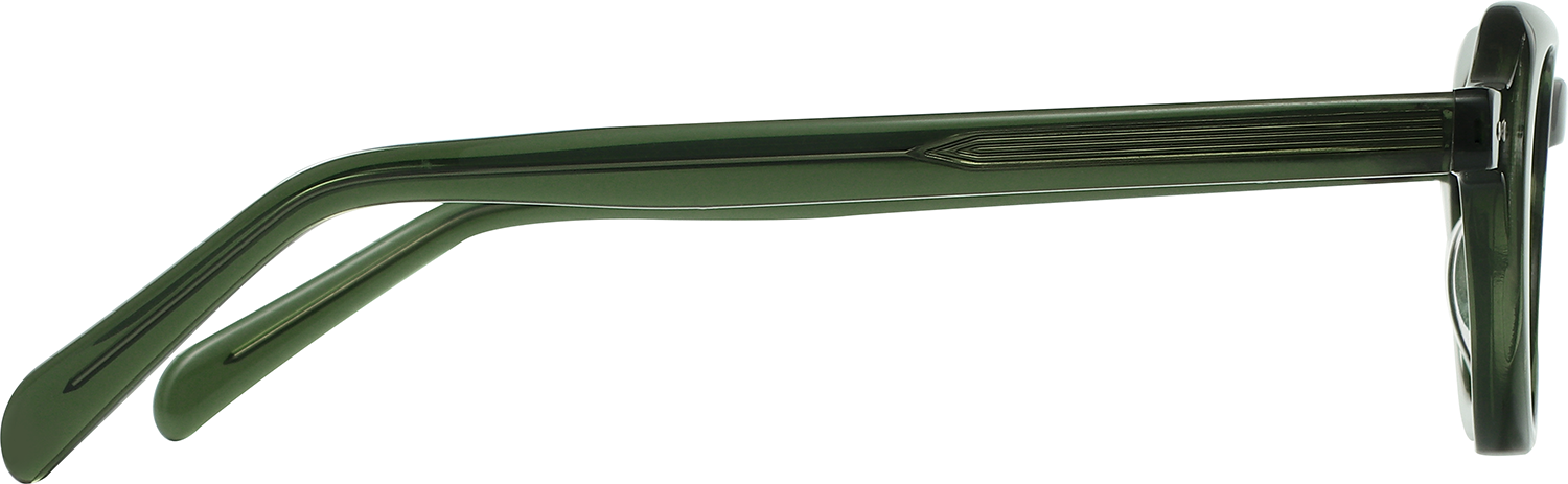 Side view of Fytoo Geometric Green Acetate Full Rim Eyeglasses