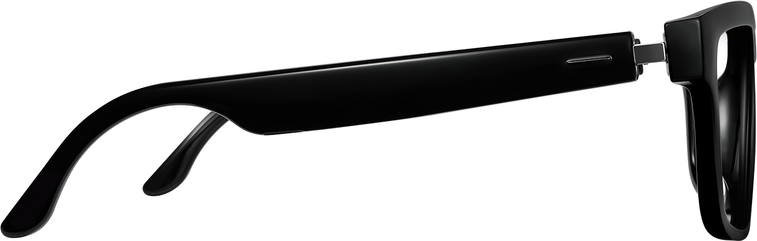 Side view of Fytoo Rectangle Black TR90 Full Rim Eyeglasses