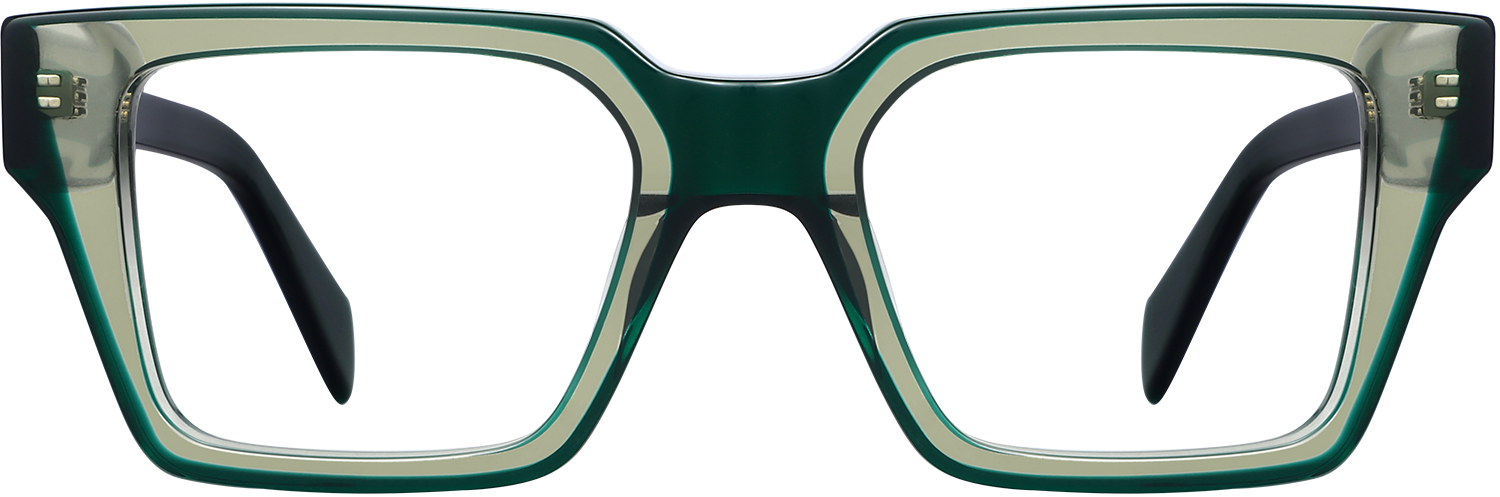 Fytoo Geometric Two Tone Acetate Full Rim Eyeglasses-image-FT964510-01