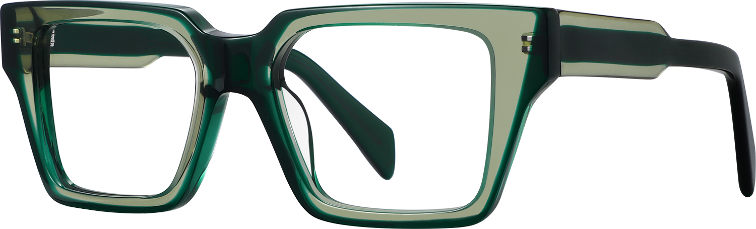 Side view of Fytoo Geometric Two Tone Acetate Full Rim Eyeglasses