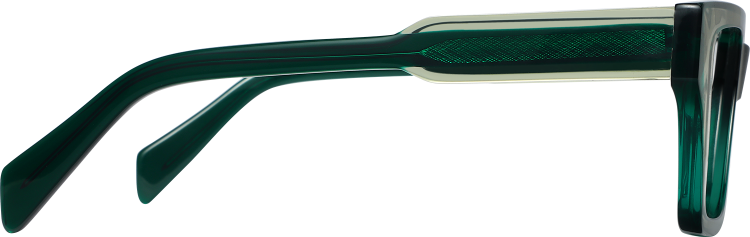 Side view of Fytoo Geometric Two Tone Acetate Full Rim Eyeglasses
