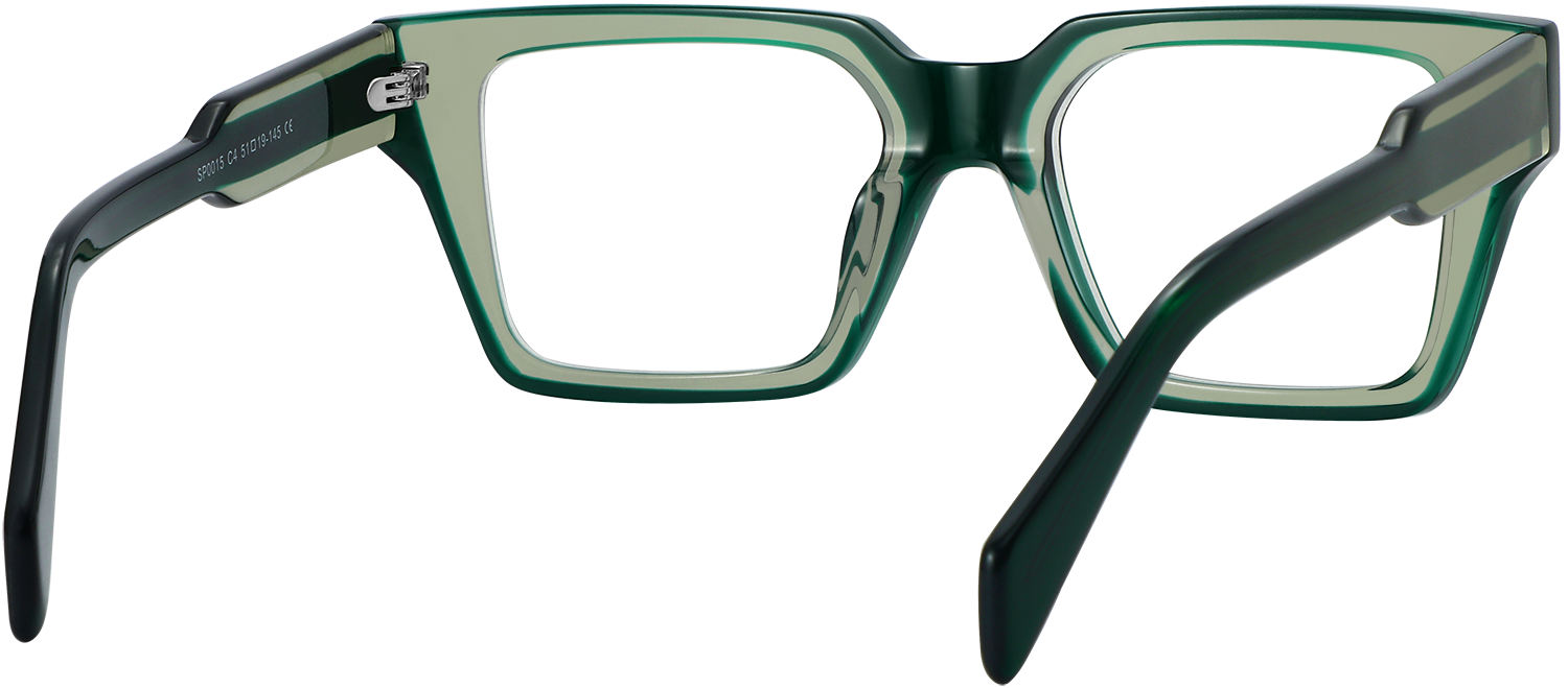 Side view of Fytoo Geometric Two Tone Acetate Full Rim Eyeglasses