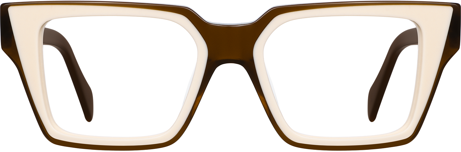 Fytoo Geometric Two Tone Acetate Full Rim Eyeglasses-image-FT964510-02