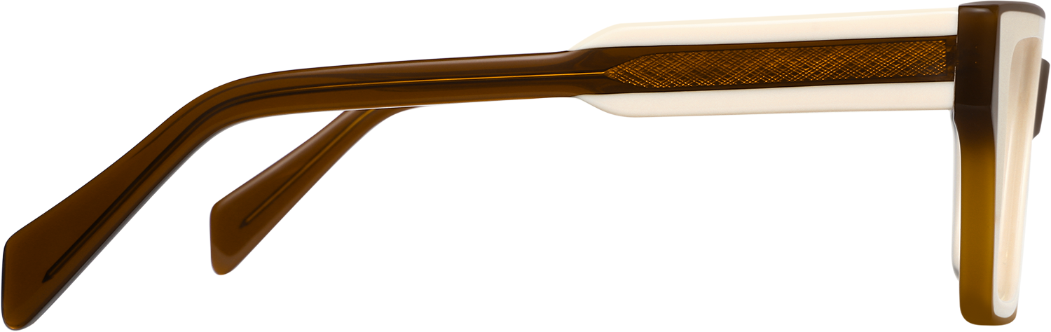 Side view of Fytoo Geometric Two Tone Acetate Full Rim Eyeglasses