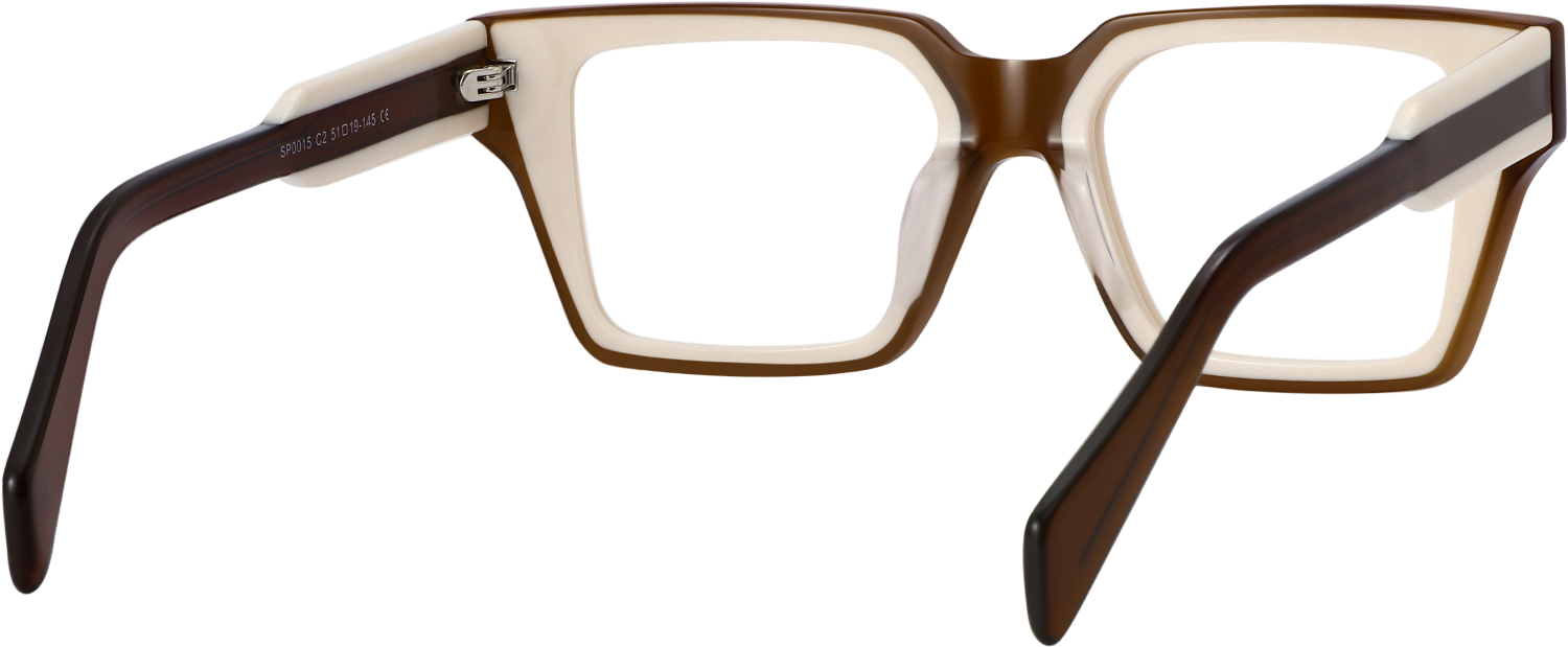 Side view of Fytoo Geometric Two Tone Acetate Full Rim Eyeglasses