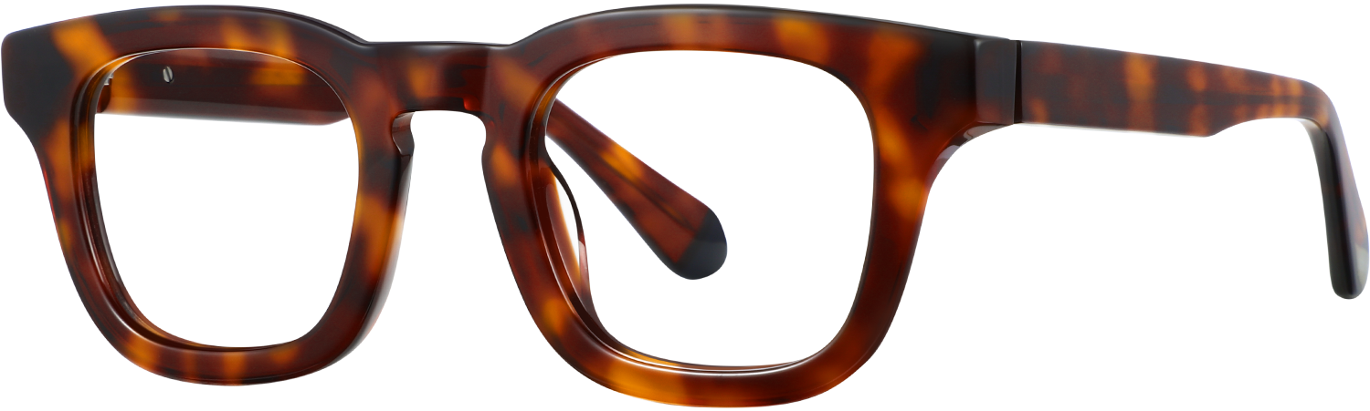 Side view of Fytoo Square Tortoiseshell Acetate Full Rim Eyeglasses