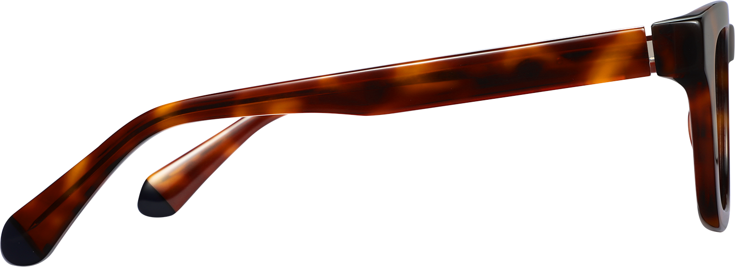 Side view of Fytoo Square Tortoiseshell Acetate Full Rim Eyeglasses