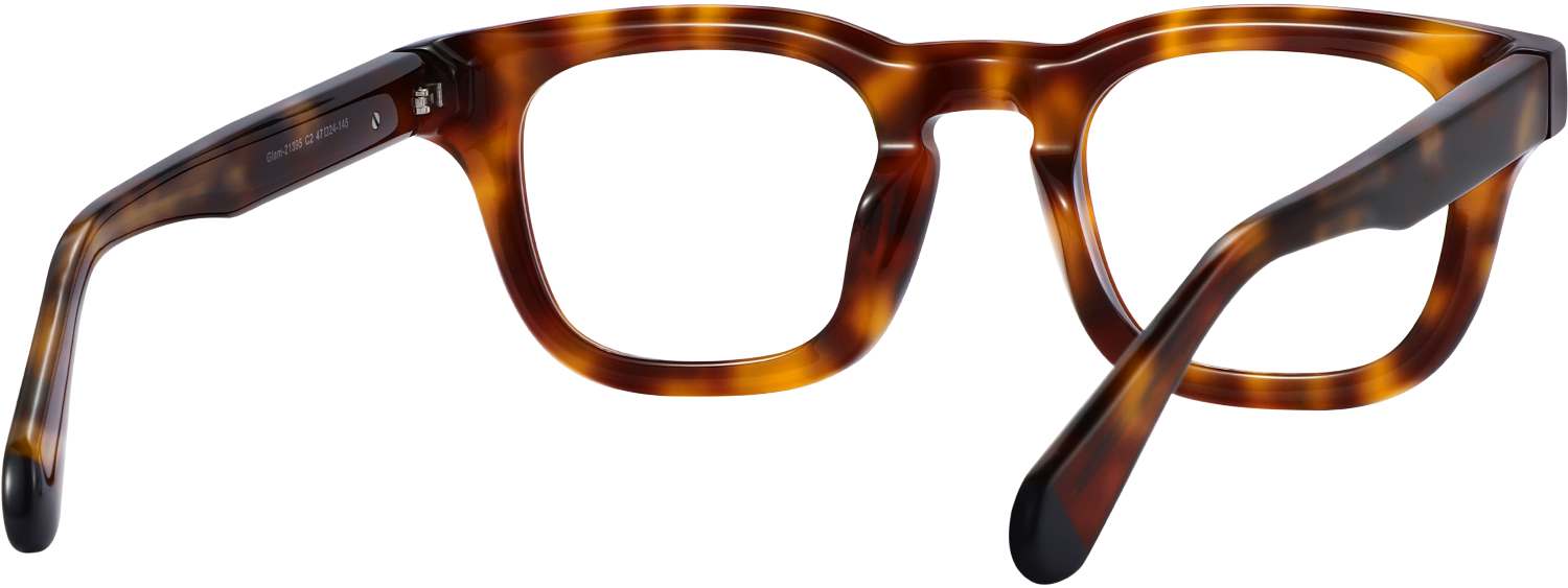 Side view of Fytoo Square Tortoiseshell Acetate Full Rim Eyeglasses