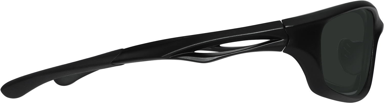 Side view of Fytoo Geometric Black Plastic Full Rim Eyeglasses