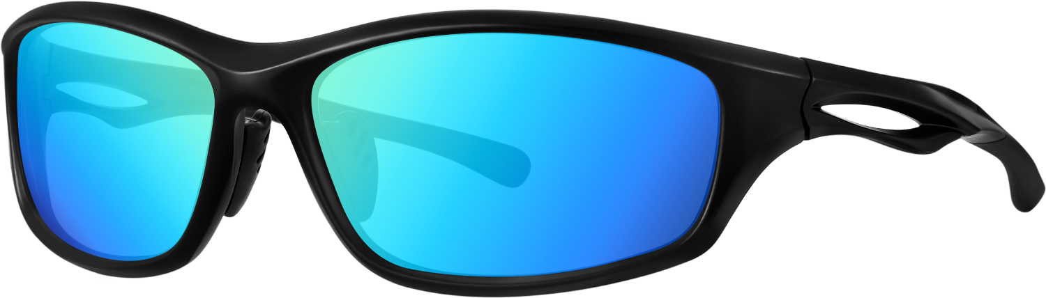 Side view of Fytoo Geometric Blue Plastic Full Rim Eyeglasses