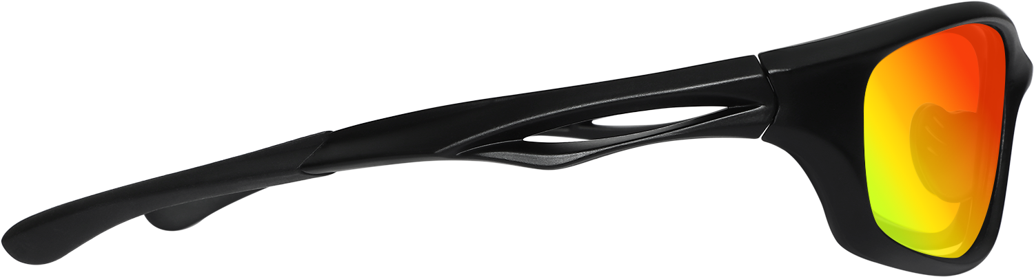 Side view of Fytoo Geometric Orange Plastic Full Rim Eyeglasses