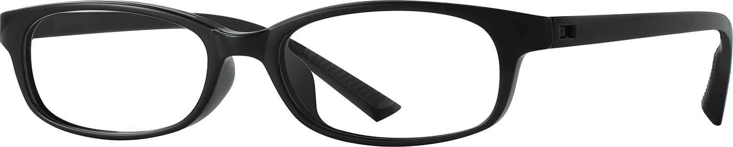 Side view of Fytoo Rectangle Black TR90 Full Rim Eyeglasses