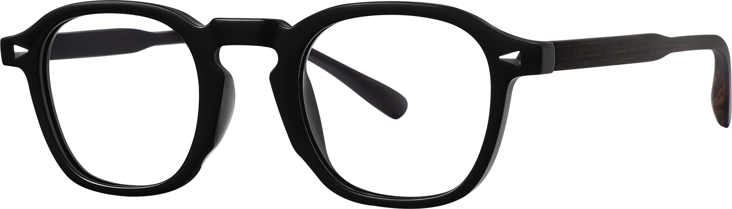 Side view of Fytoo Square Black TR90 Full Rim Eyeglasses