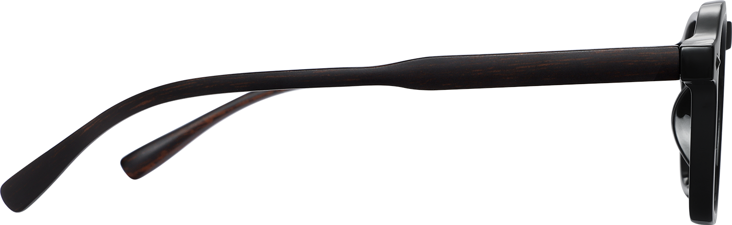 Side view of Fytoo Square Black TR90 Full Rim Eyeglasses