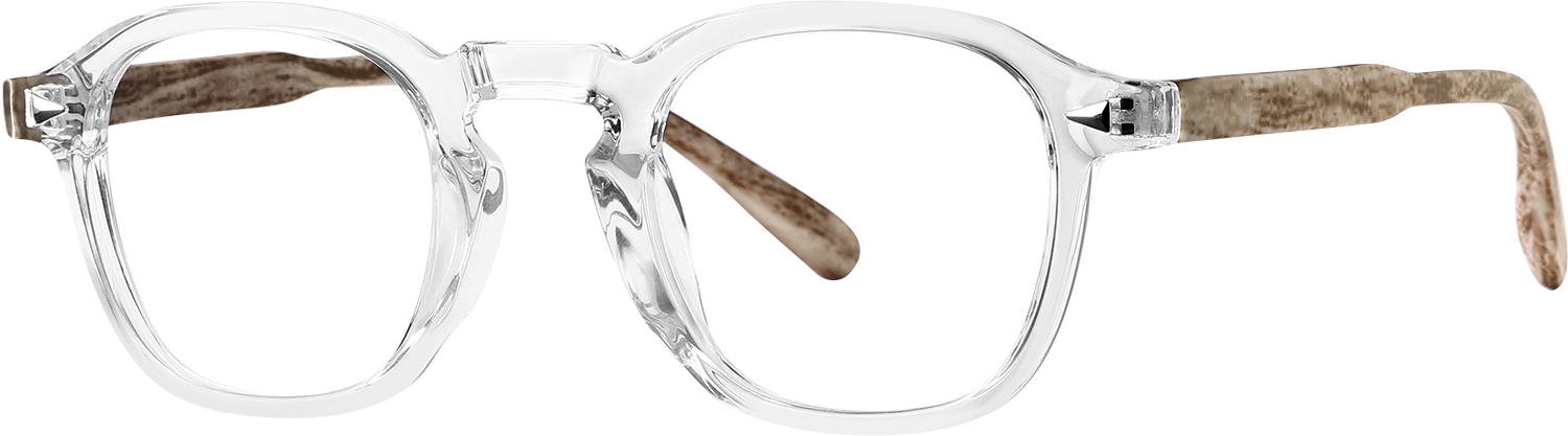 Side view of Fytoo Square Transparent TR90 Full Rim Eyeglasses