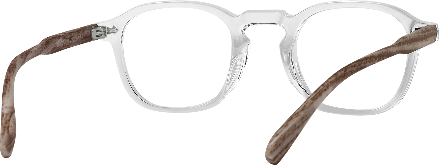 Side view of Fytoo Square Transparent TR90 Full Rim Eyeglasses