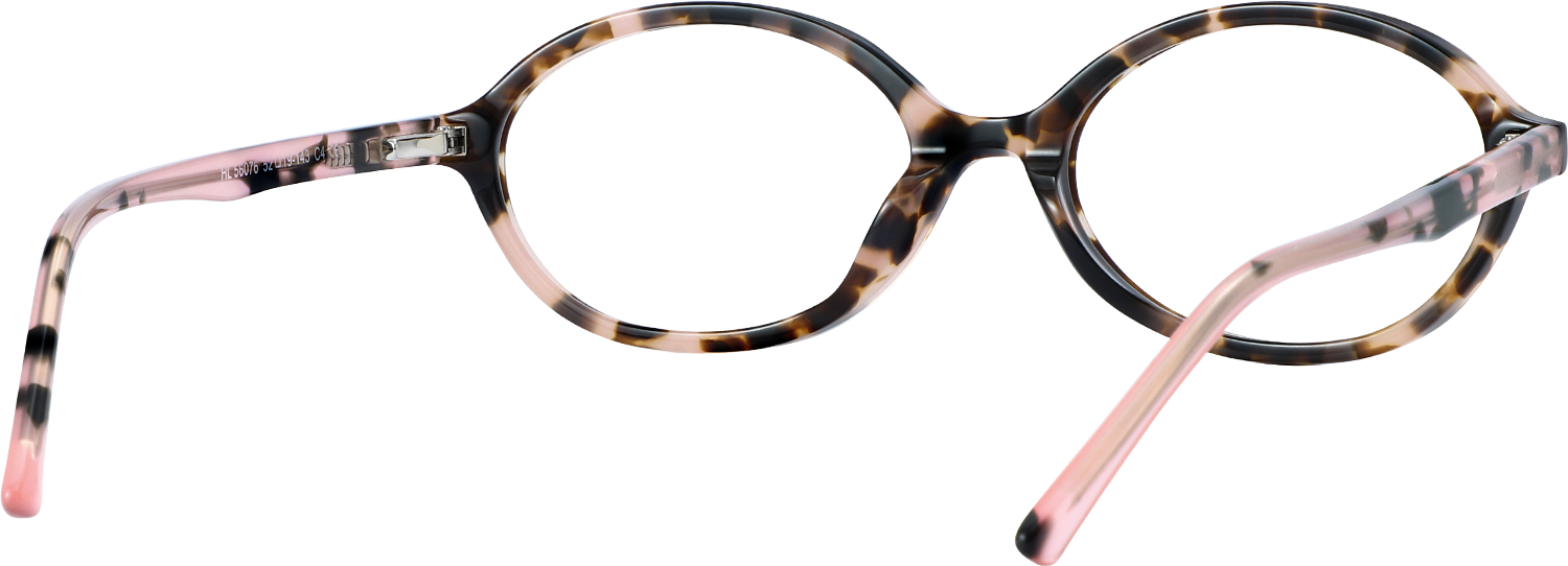 Side view of Fytoo Oval Tortoiseshell Acetate Full Rim Eyeglasses