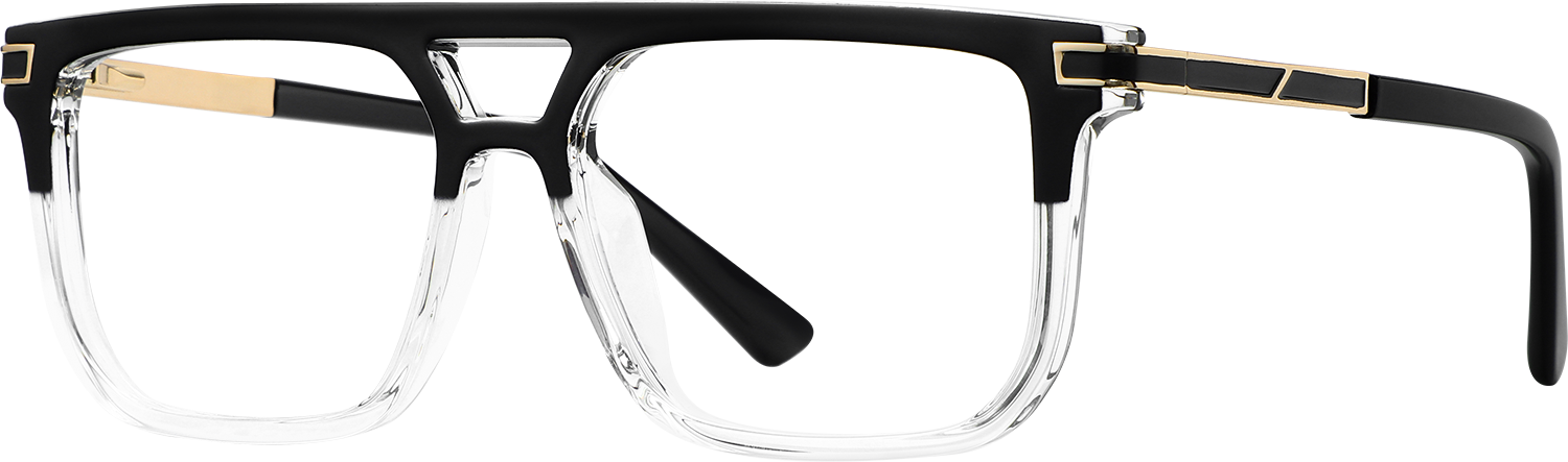 Side view of Fytoo Aviator Two Tone TR90 Full Rim Eyeglasses